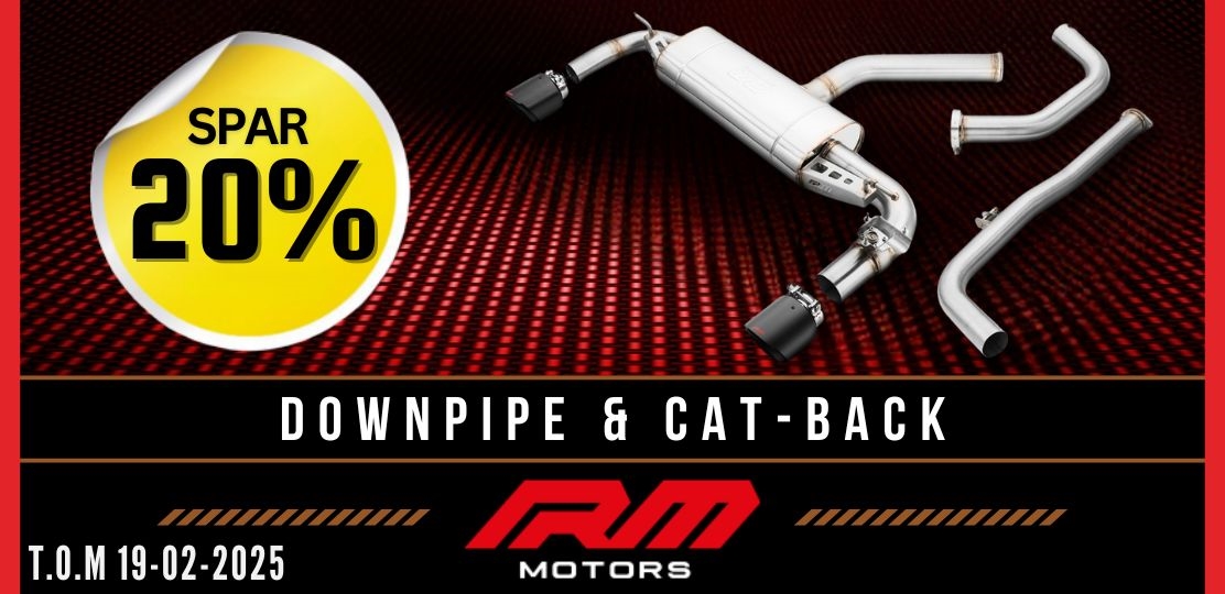 RM Motors - spar 20% på Downpipe og catback