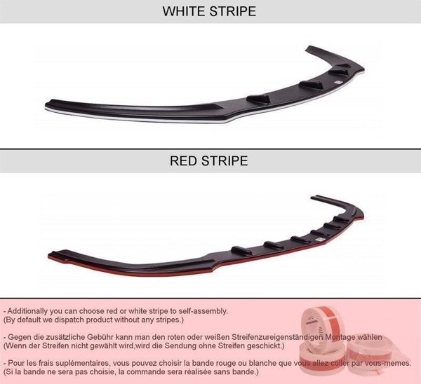 Maxton Front Splitter V.1 For BMW 3 E91 M-Pack Facelift - Gloss Black ...