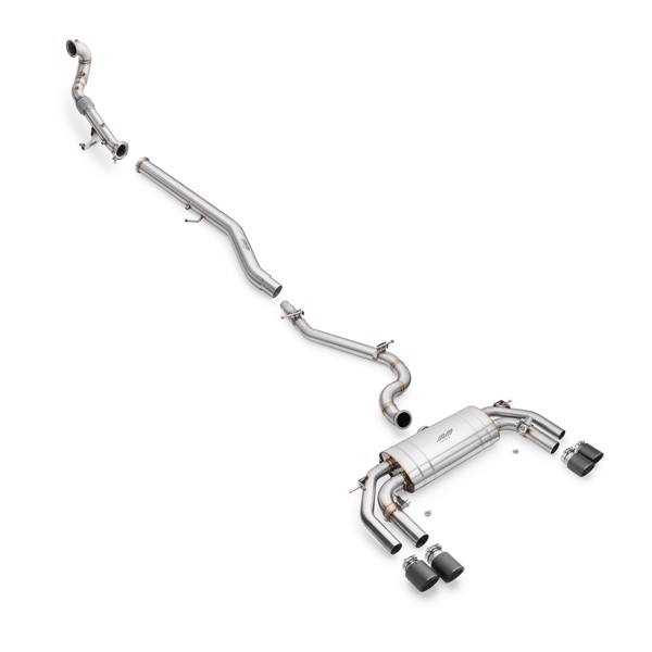 RM Motors Complete exhaust system AUDI S3 8Y 2.0 TFSI Sedan Beginning - Downpipe +straight pipe, AUDI tips - 2